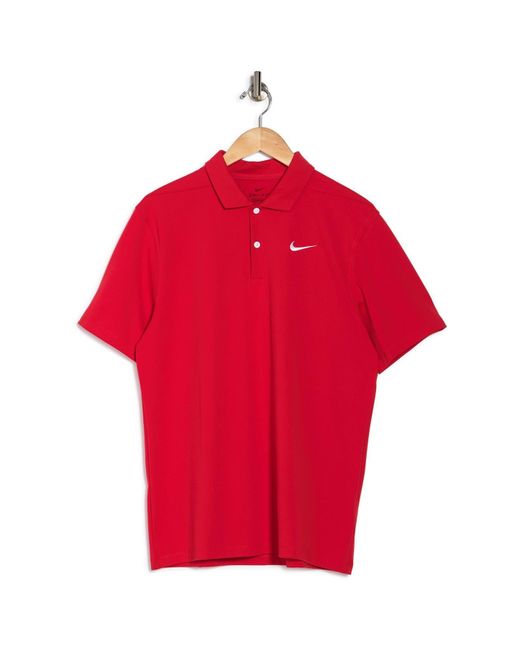 Nike Red Dri-fit Essential Solid Polo Shirt for men