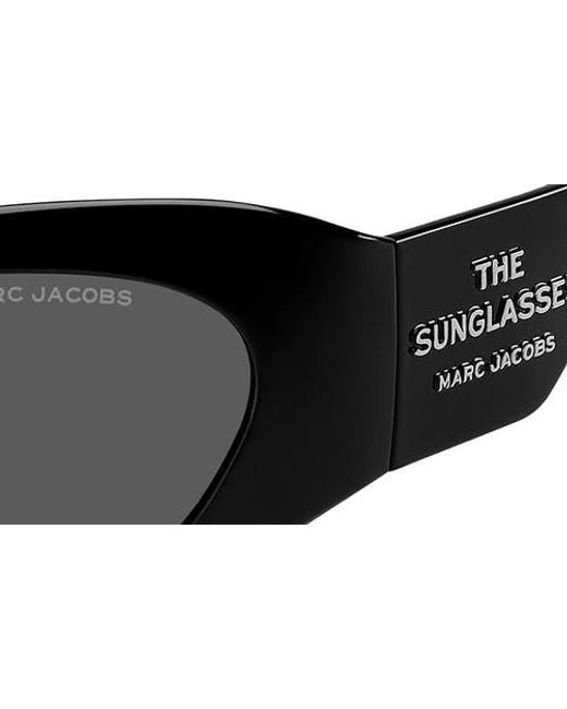 Marc Jacobs Black 62Mm Rectangular Sunglasses