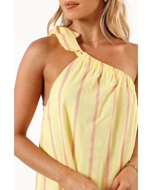 Petal & Pup Yellow Ellie One-Shoulder Shift Dress