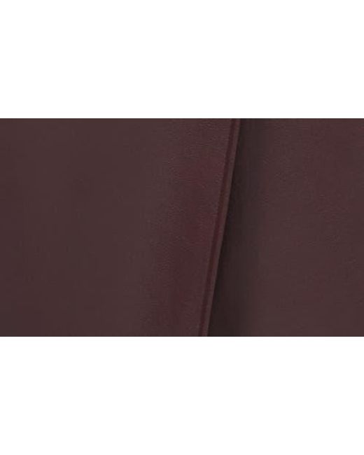 Halogen® Brown Faux Leather Side Tie Skirt