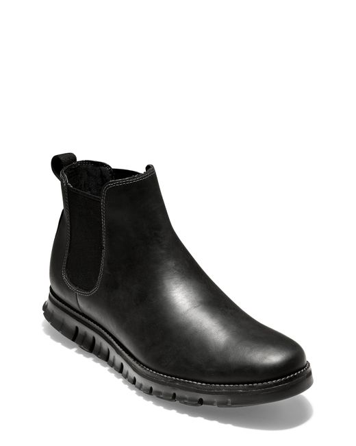 Cole Haan Black Zerøgrand Chelsea Waterproof Boots for men