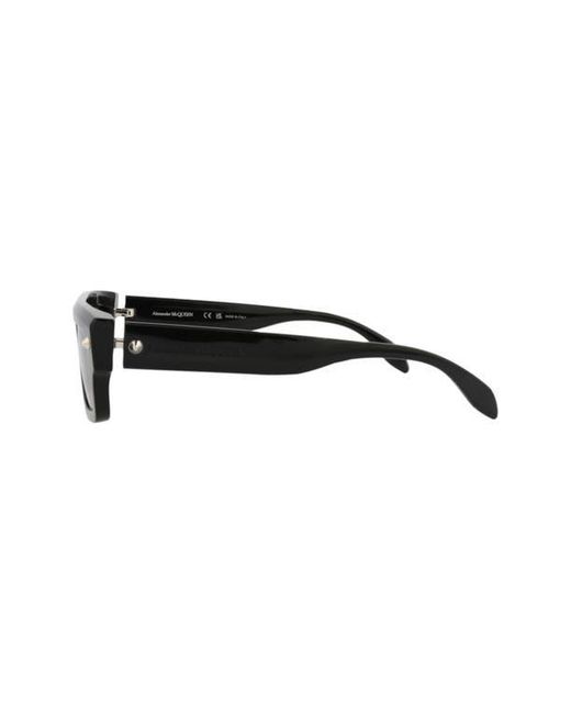 McQueen Black 52Mm Rectangle Sunglasses