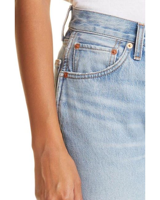 Re/done Blue '90S High Waist Loose Jeans