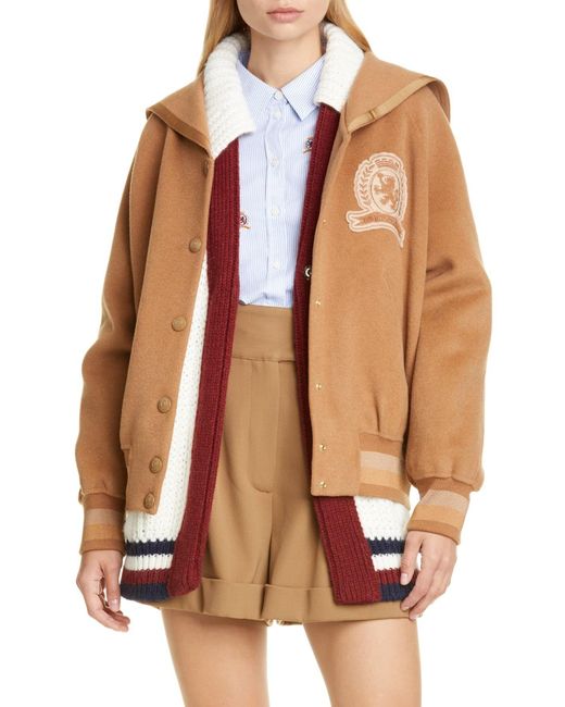 Tommy Hilfiger Multicolor Crest Wool Varsity Jacket