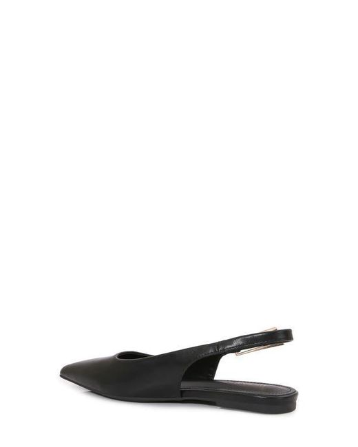 BERNESS Black Caitriona Pointed Toe Slingback Flat