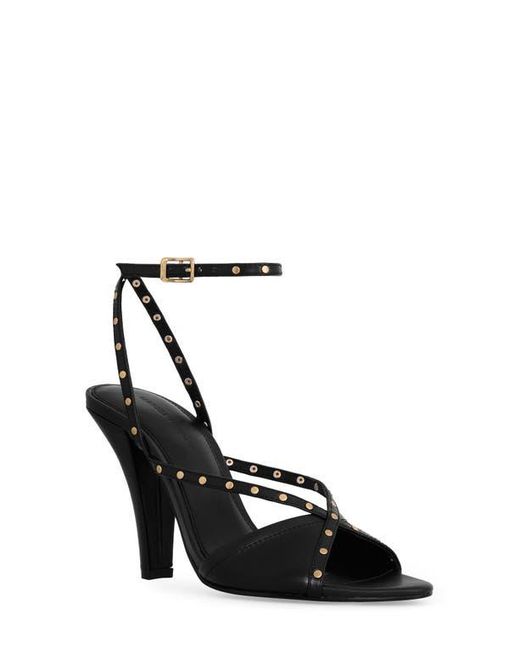 Rebecca Minkoff Black Studded Ankle Strap Sandal