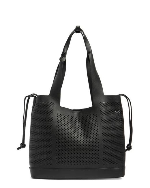 Steve Madden Black Baxis Perforated Tote Bag