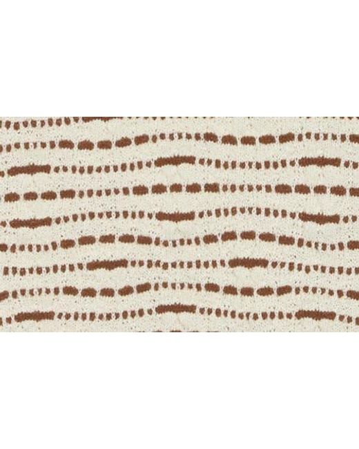 Max Studio Natural Pattern Elbow Sleeve Sweater