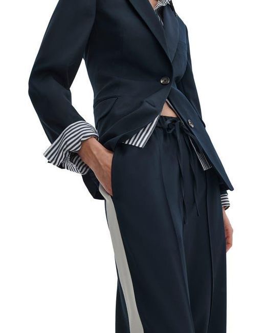 Rag & Bone Blue Siena Side Stripe Wool Pants