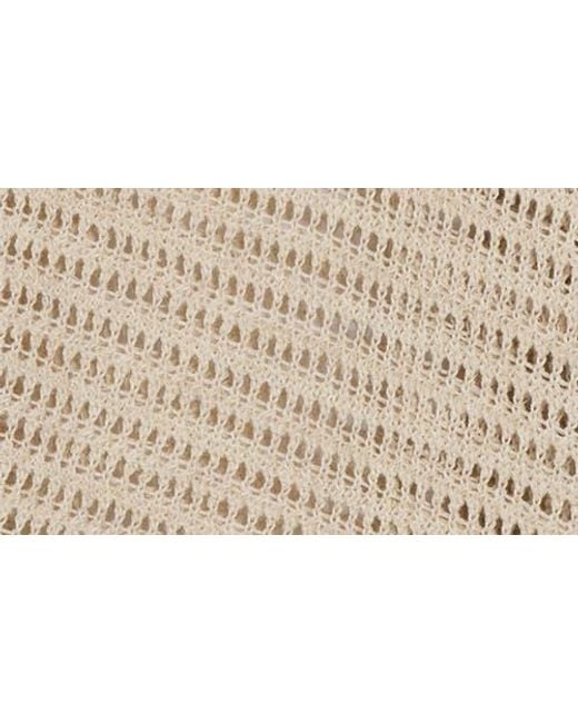 Max Studio Natural Open Stitch Cardigan