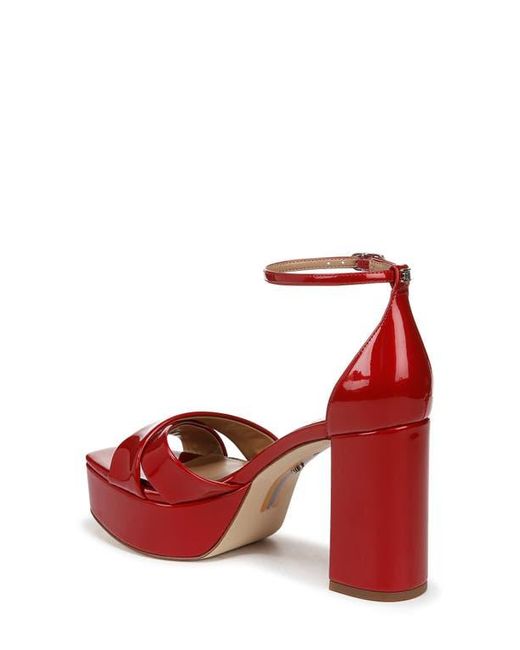 Sam Edelman Red Jullian Ankle Strap Platform Sandal