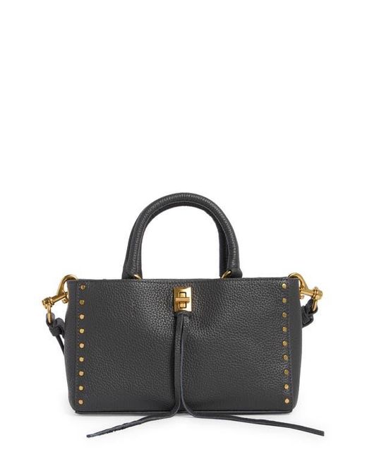 Rebecca Minkoff Black Darren Top Handle Leather Crossbody Bag