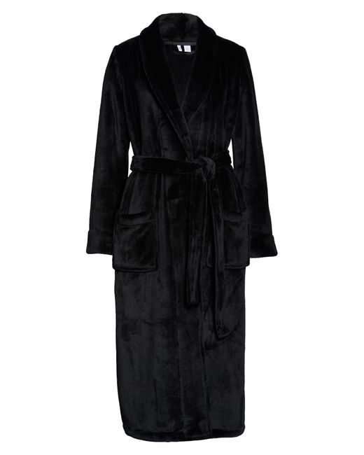 Nordstrom Fleece Bliss Plush Robe In Black At Rack Lyst
