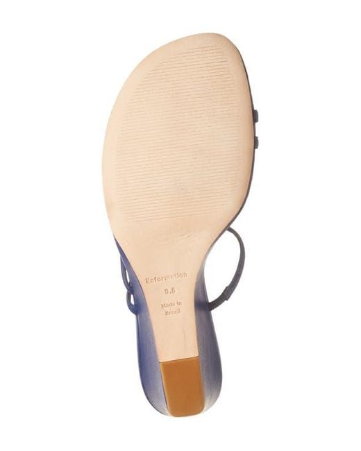 Reformation Blue Jorgia Wedge Sandal