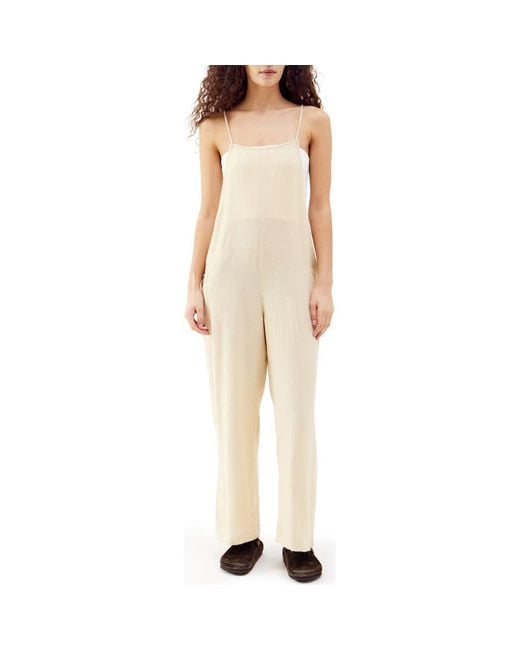 BDG Natural Linen Blend Overalls