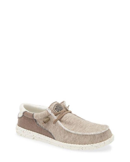 HeyDude White Wally Stitch Slip-On Sneaker for men