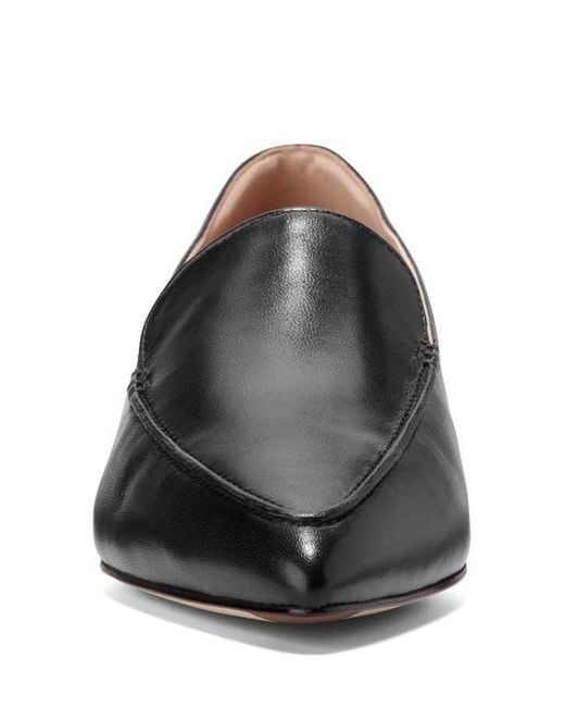 Cole Haan Valentina Pointed Toe Loafer in Black | Lyst