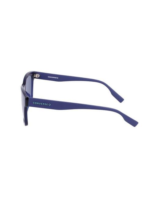 Converse Blue 53Mm Rectangular Sunglasses