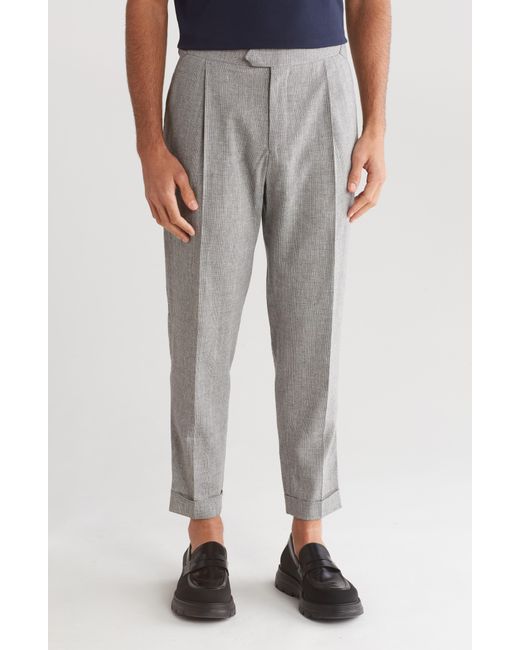 Reiss Gray Fence Plaid Pants for men