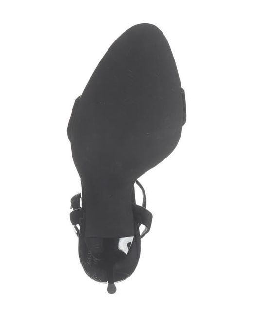 Jeffrey Campbell Black Blossmz Ankle Strap Satin Sandal