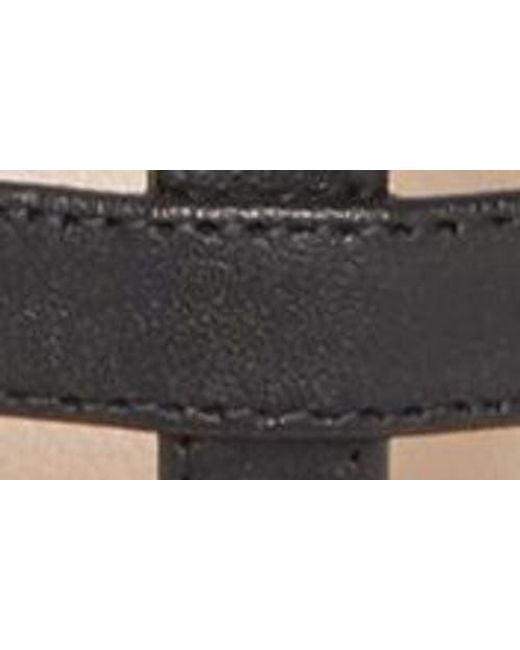 Stuart Weitzman Black Grecian Buckle Flat Sandal