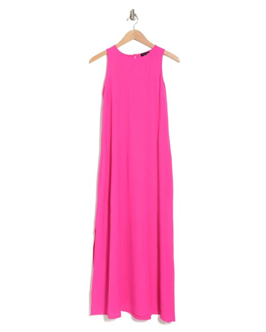 1.STATE Pink Slit Maxi Dress