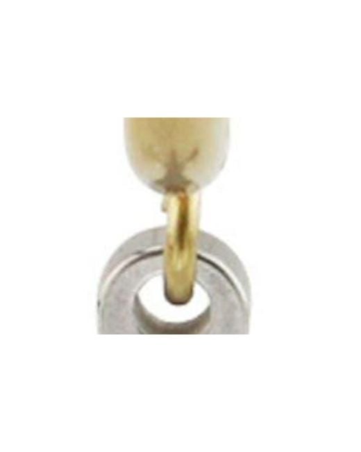 Rebel White Cross Drop Huggie Hoop Earrings