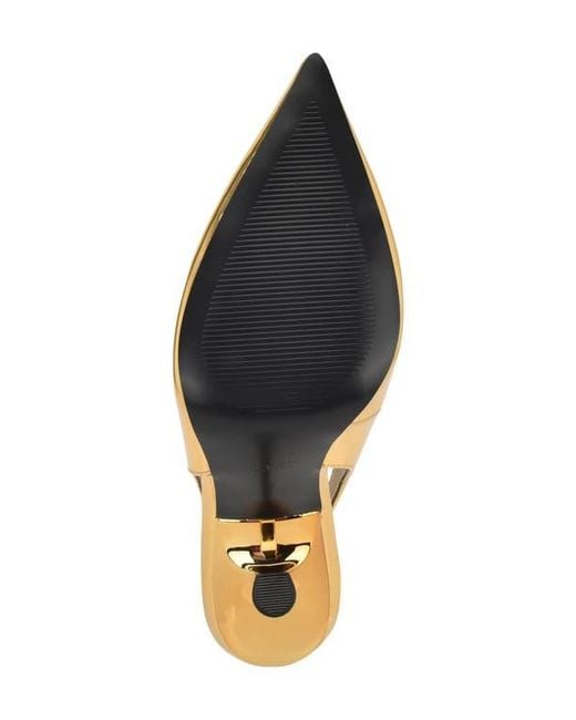 Nine West Metallic Kates Slingback Pointed Toe Pump