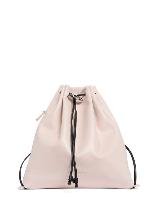 Longchamp Pink Leather Cinch Backpack