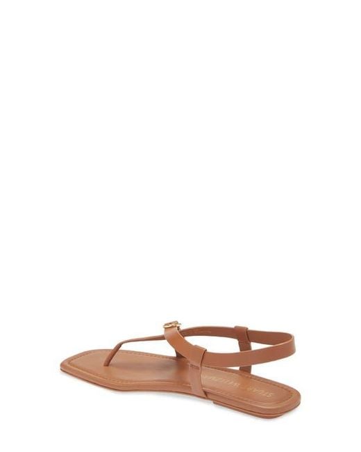 Stuart Weitzman Brown Benni Slingback Flat Sandal