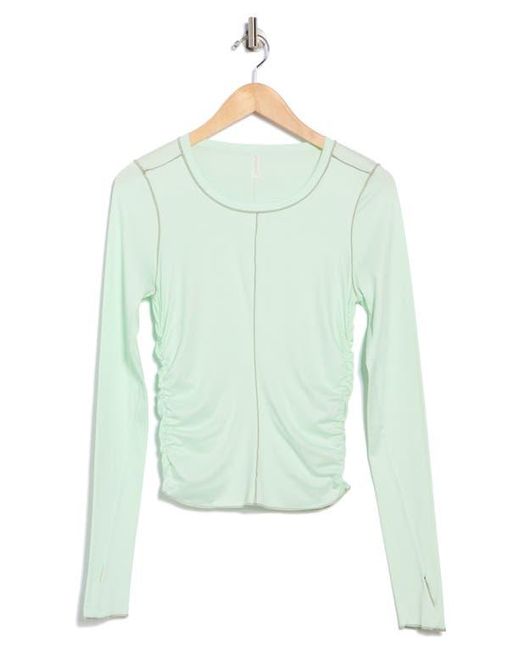 Free People Green Fp Movement Right On Run Long Sleeve Top
