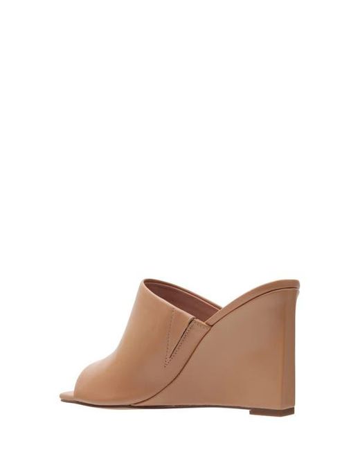 Linea Paolo Brown Glitz Wedge Slide Sandal
