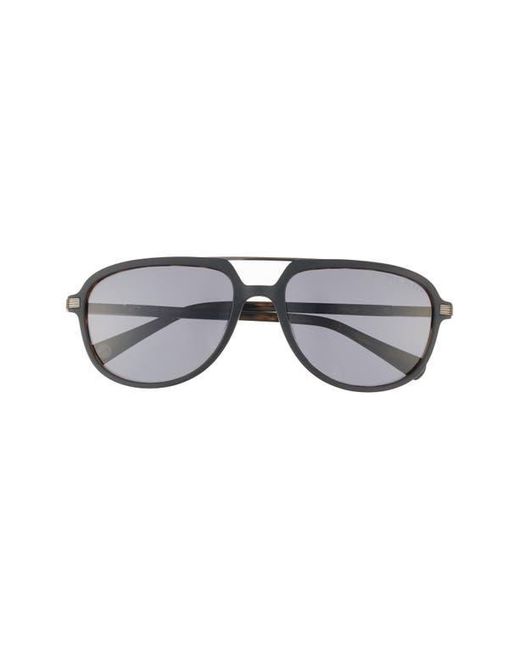 Ted Baker Gray 59Mm Full Rim Polarized Aviator Sunglasses for men