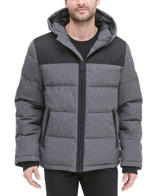 DKNY Gray Puffer Jacket for men