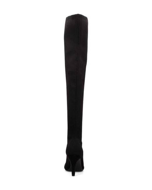 MIA Black Camera Knit Over-The-Knee Boot