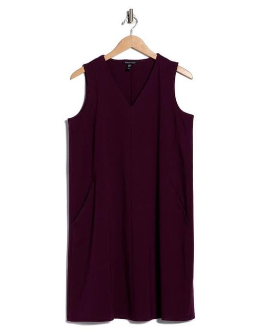 sleeveless jersey knit swing dress ZESICA Sleeveless Crewneck Striped Knit Pleated Mini Dress – zesica main image 1