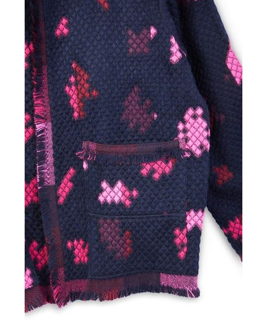 Saachi Blue Fringe Trim Jacket