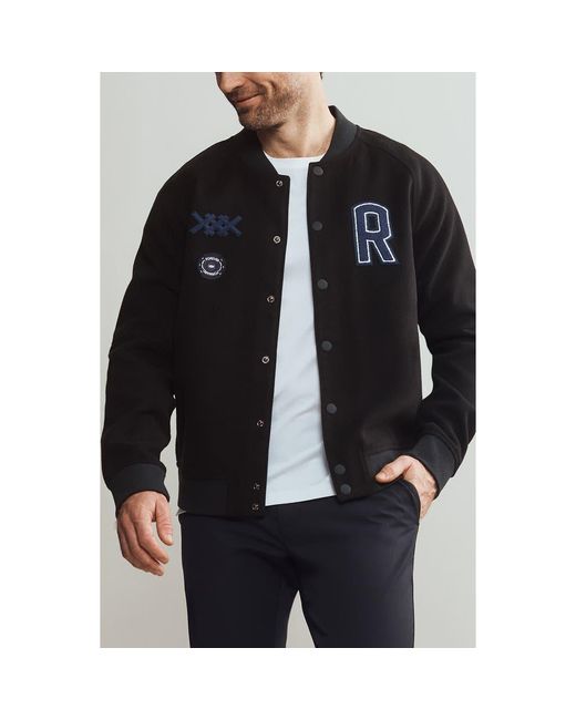 Rhone Black The Crew Jacket for men