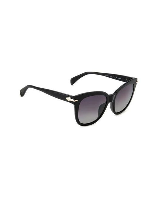 Rag & Bone Black 55Mm Square Sunglasses