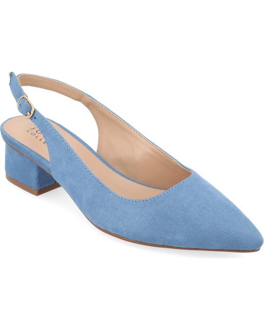 Journee Collection Blue Sylvia Slingback Pump