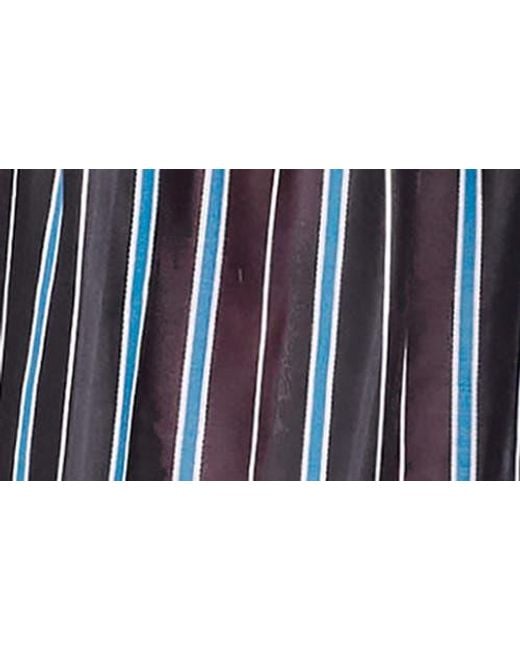 MELLODAY Blue Stripe Bow Tiered Maxi Dress
