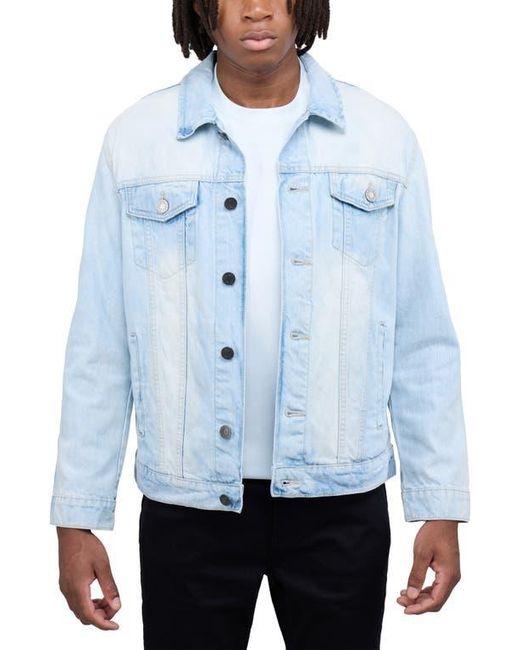 Xray Jeans Blue Slim Washed Denim Jacket for men