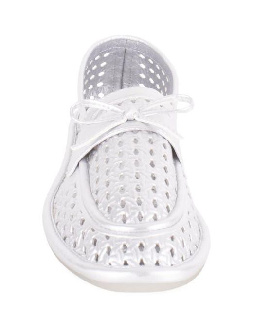 Tahari White Maple Cutout Loafer