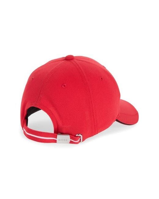 Boss Red Logo Adjustable Baseball Cap for men