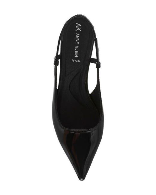 Anne Klein Black Shorty Slingback Pump