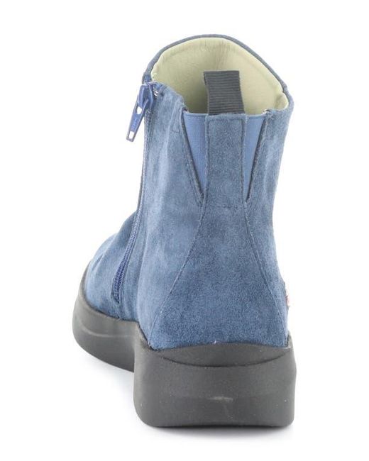 Softinos Blue Gujy Platform Wedge Bootie