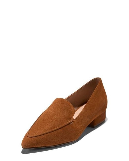 Cole Haan Brown Valantina Pointed Toe Loafer