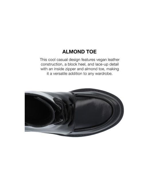 Journee Collection Black Nikks Combat Boot