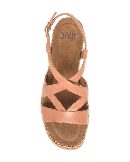 Söfft Pink Devyn Slingback Espadrille Platform Wedge Sandal