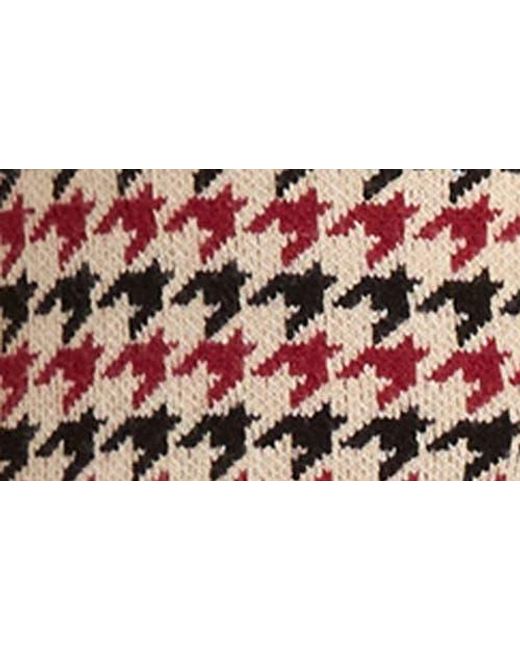 Love By Design Multicolor Hannah Strapless Houndstooth Top